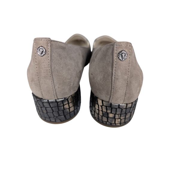 Faux Suede Loafer Pumps Women 7 Block Heel Classic Office Career Academia Preppy - Picture 4 of 8